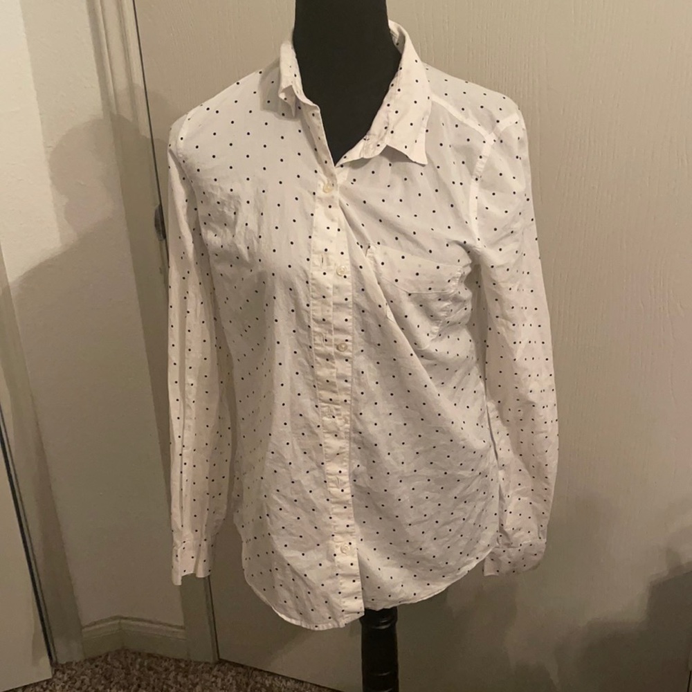 Old Navy Polka Dot Button Down Shirt